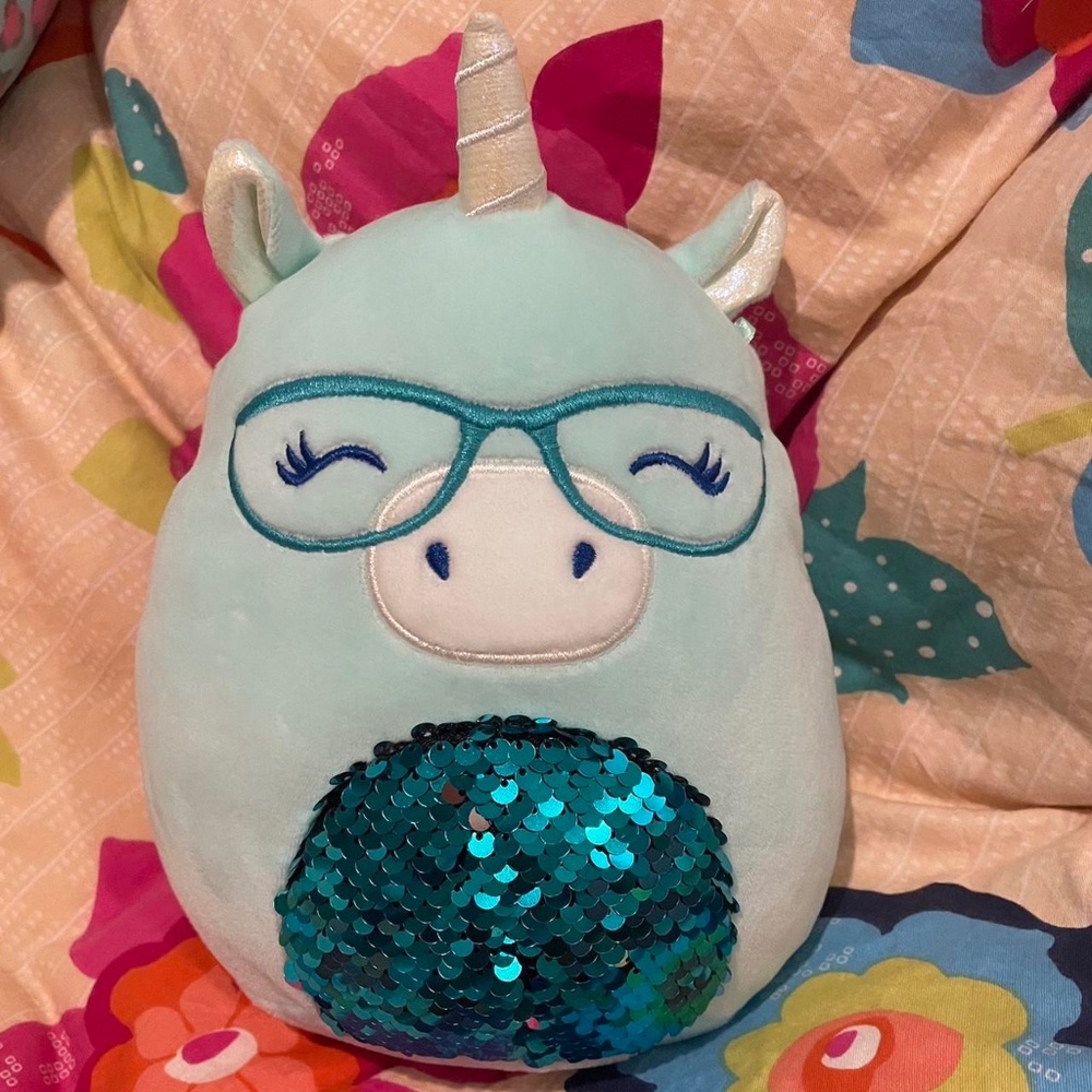 7 in unicorn sequin squishmallow brand new without tags